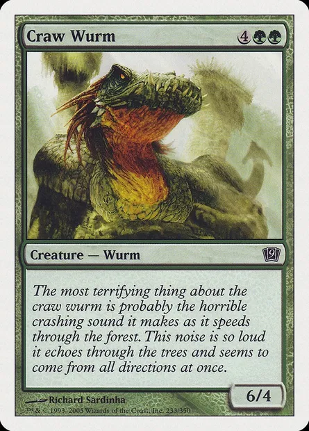 Craw Wurm, Magic card 9ED 233 — Ninth Edition set