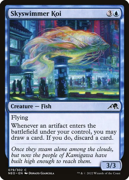Skyswimmer Koi, Magic card NEO 79 — Kamigawa: Neon Dynasty set