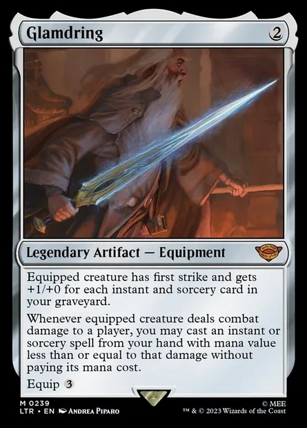 Glamdring, Magic card LTR 239 — The Lord of the Rings: Tales of Middle-earth set