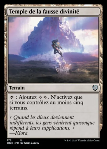 Temple de la fausse divinité, carte Magic ONC 172 — extension Phyrexia: All Will Be One Commander