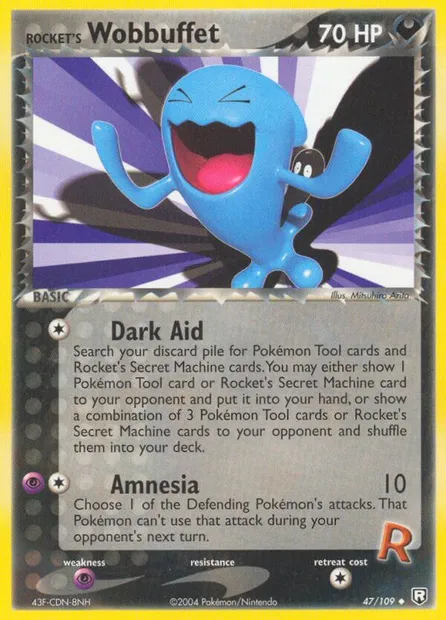 Rocket's Wobbuffet, carte Pokémon TRR 47 — extension Team Rocket Returns