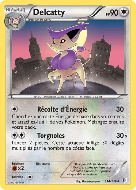 Delcatty, carte Pokémon BCR 114 — extension Frontières Franchies