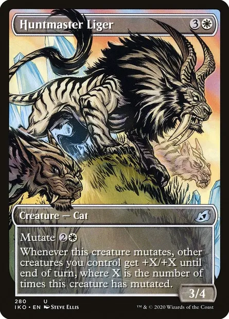 Huntmaster Liger, Magic card IKO 280 — Ikoria: Lair of Behemoths set