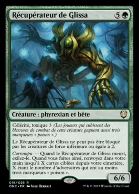 Récupérateur de Glissa, carte Magic ONC 18 — extension Phyrexia: All Will Be One Commander