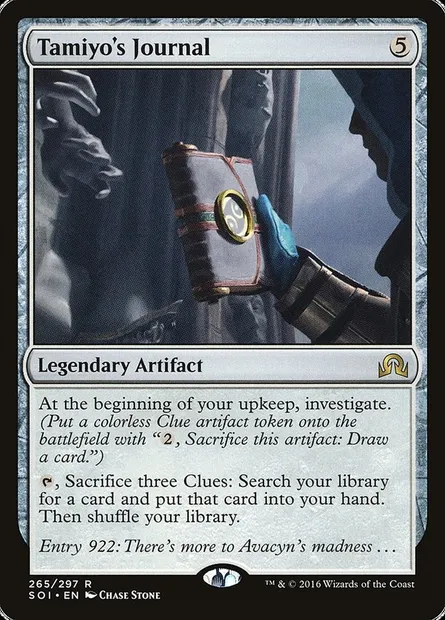 Journal de Tamiyo, carte Magic SOI 265†e — extension Ténèbres sur Innistrad