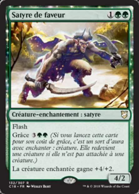 Satyre de faveur, carte Magic C18 132 — extension Commander 2018