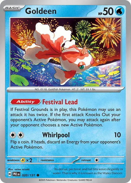 Goldeen, Pokémon card PRE 020 — Prismatic Evolutions set