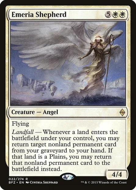 Emeria Shepherd, Magic card BFZ 22 — Battle for Zendikar set