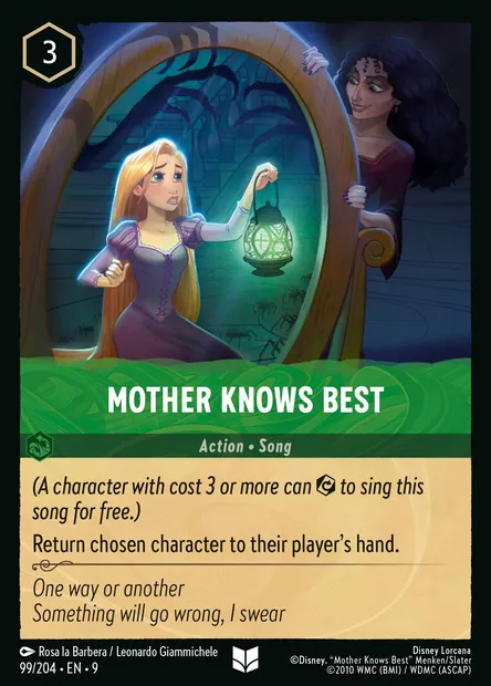 Mother Knows Best, Disney Lorcana card CH9-099 — Fabled set