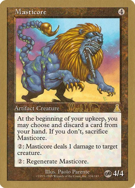 Masticore, carte Magic WC99 mlp134sb — extension World Championship Decks 1999