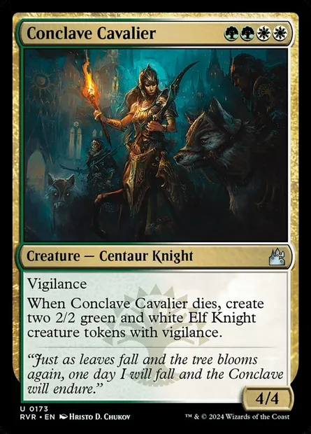 Conclave Cavalier, Magic card RVR 173 — Ravnica Remastered set
