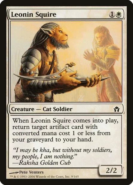 Leonin Squire, Magic card 5DN 9 — Fifth Dawn set