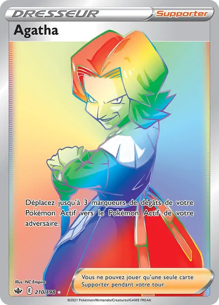 Agatha, carte Pokémon CRE 210 — extension Règne de Glace
