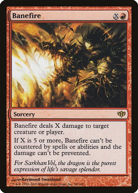 Banefire, Magic card CON 58 — Conflux set