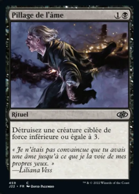 Pillage de l'âme, carte Magic J22 459 — extension Jumpstart 2022