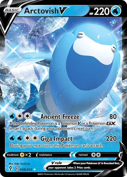 Arctovish V, Pokémon card EVS 48 — Evolving Skies set
