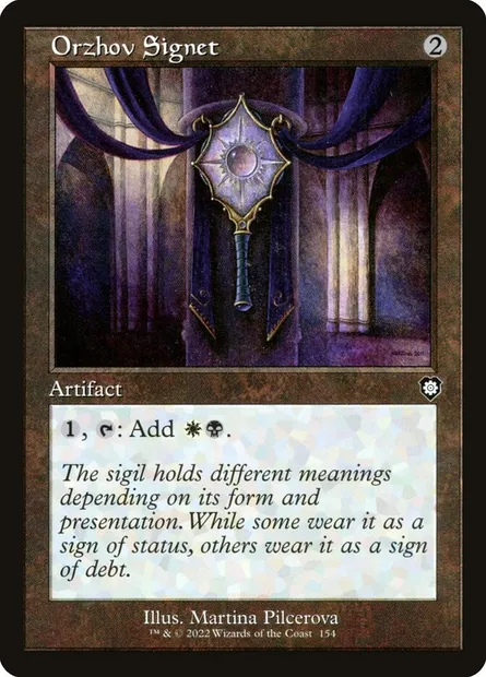 Orzhov Signet, Magic card BRC 154 — The Brothers' War Commander set