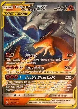 Reshiram et Dracaufeu GX, carte Pokémon WCD19 020-2 — extension World Championship Decks 2019
