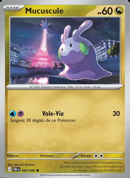 Mucuscule, carte Pokémon CRI 066 — extension Chaos Ascendant