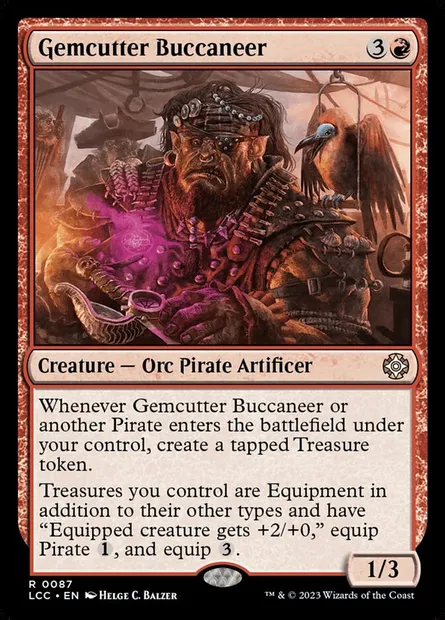 Gemcutter Buccaneer, Magic card LCC 87 — The Lost Caverns of Ixalan Commander set