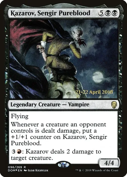 Kazarov, Sengir Pureblood, Magic card PDOM 96s — Dominaria Promos set