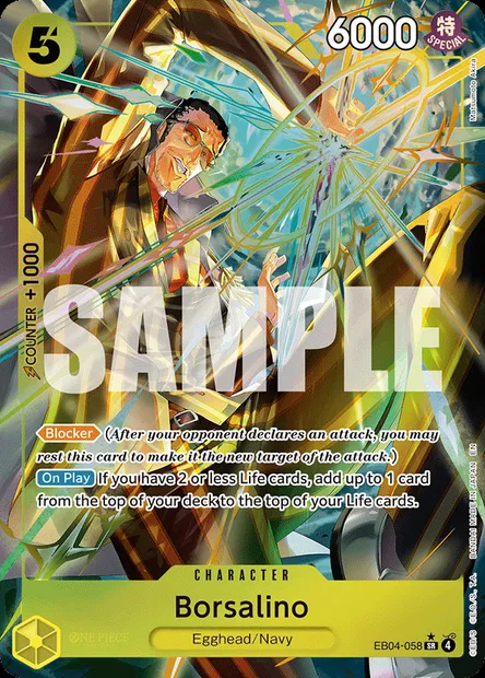 Borsalino, One Piece card EB04-058 — EGGHEAD CRISIS set