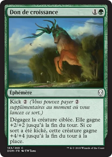 Don de croissance, carte Magic DOM 163 — extension Dominaria
