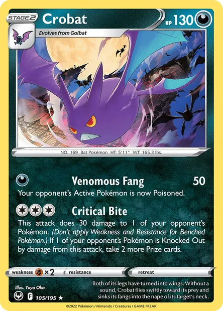 Crobat, Pokémon card SIT 105 — Silver Tempest set