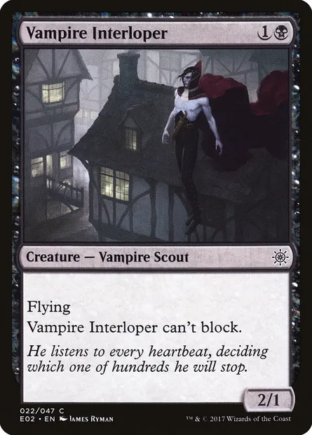 Vampire Interloper, Magic card E02 22 — Explorers of Ixalan set