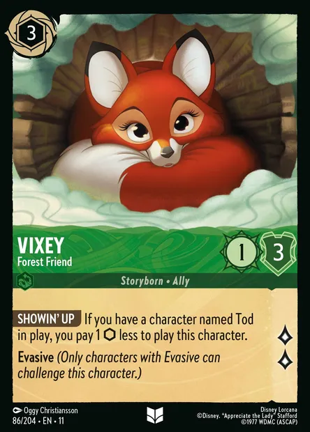 Vixey - Forest Friend, Disney Lorcana card CH11-086 — Winterspell set