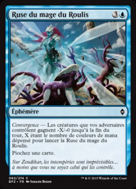 Ruse du mage du Roulis, carte Magic BFZ 83 — extension La bataille de Zendikar