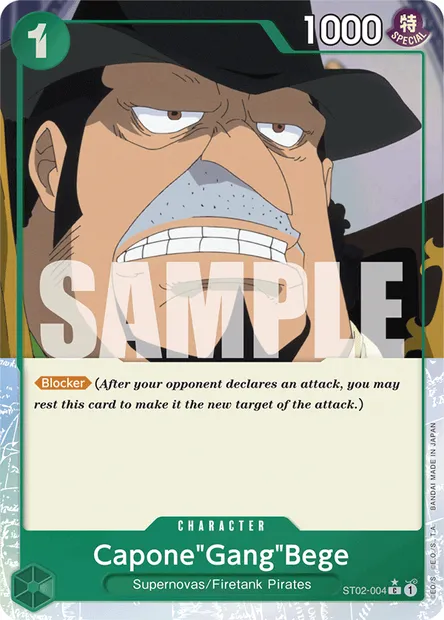 Capone"Gang"Bege, One Piece card ST02-004 — Worst Generation set