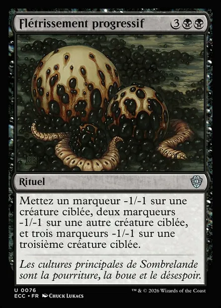 Flétrissement progressif, carte Magic ECC 76 — extension Lorwyn Eclipsed Commander