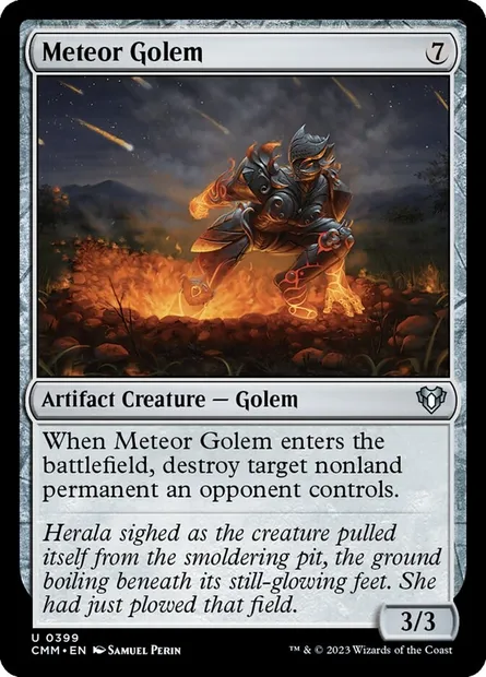 Meteor Golem, Magic card CMM 399 — Commander Masters set