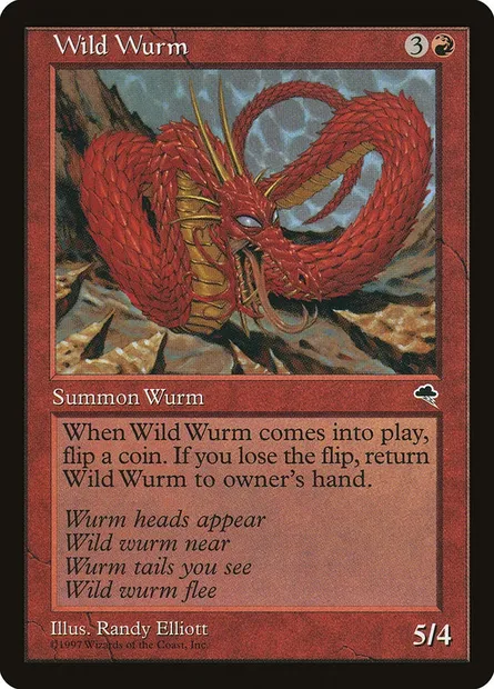 Wild Wurm, Magic card TMP 212 — Tempest set