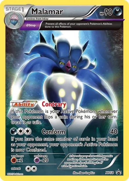 Malamar, Pokémon card XY 58 — XY Black Star Promos set