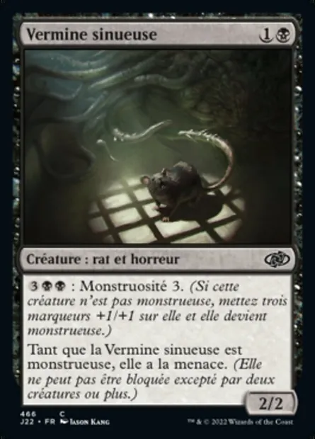 Vermine sinueuse, carte Magic J22 466 — extension Jumpstart 2022