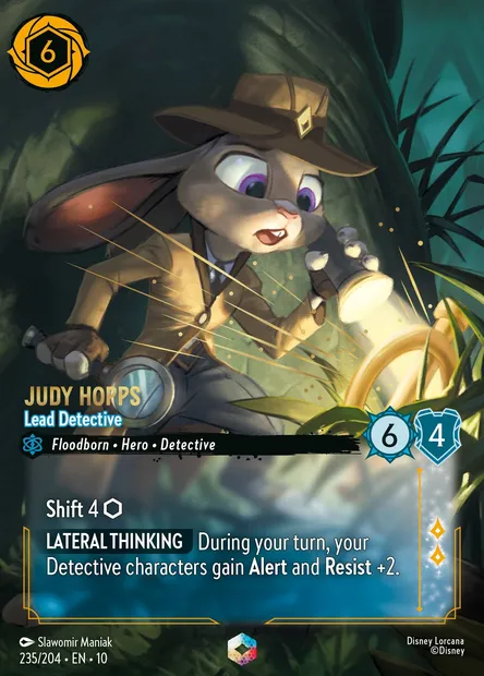 Judy Hopps - Lead Detective, Disney Lorcana card CH10-235 — Whispers in the Well set