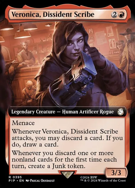 Veronica, scribe dissidente, carte Magic PIP 395 — extension Fallout