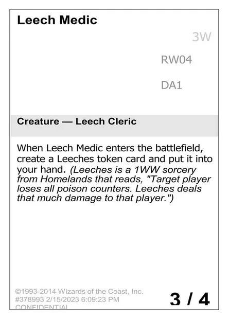 Leech Medic, carte Magic UNK RW04 — extension Unknown Event