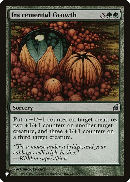Croissance progressive, carte Magic PLST LRW-221 — extension The List