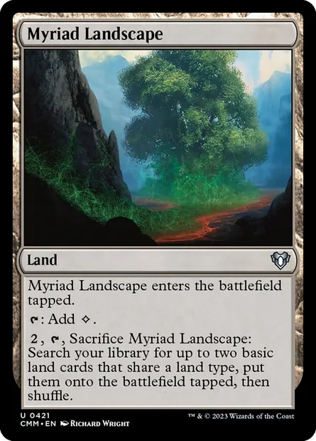 Myriad Landscape, Magic card CMM 421 — Commander Masters set