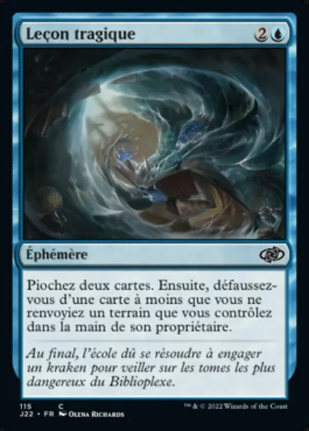 Leçon tragique, carte Magic J22 115 — extension Jumpstart 2022