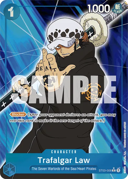 Trafalgar Law, One Piece card ST03-008 — The Seven Warlords of the Sea set