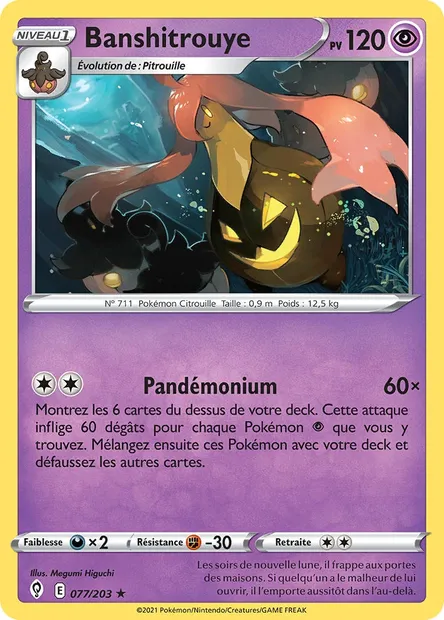 Banshitrouye, carte Pokémon EVS 77 — extension Évolution Céleste