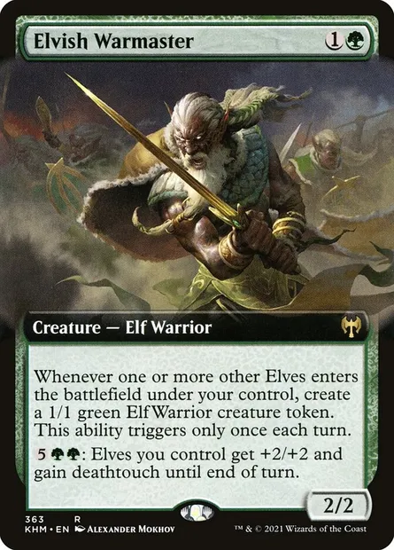 Elvish Warmaster, Magic card KHM 363 — Kaldheim set