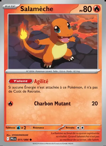 Salamèche, carte Pokémon PFL 011 — extension Flammes Fantasmagoriques