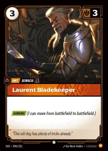 Laurent Bladekeeper, Riftbound card SFD 096 — Spiritforged set