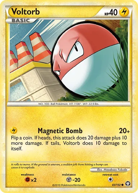 Voltorb, Pokémon card TM 83 — Triumphant set
