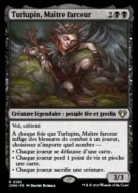 Turlupin, Maître farceur, carte Magic CMM 180 — extension Commander Masters